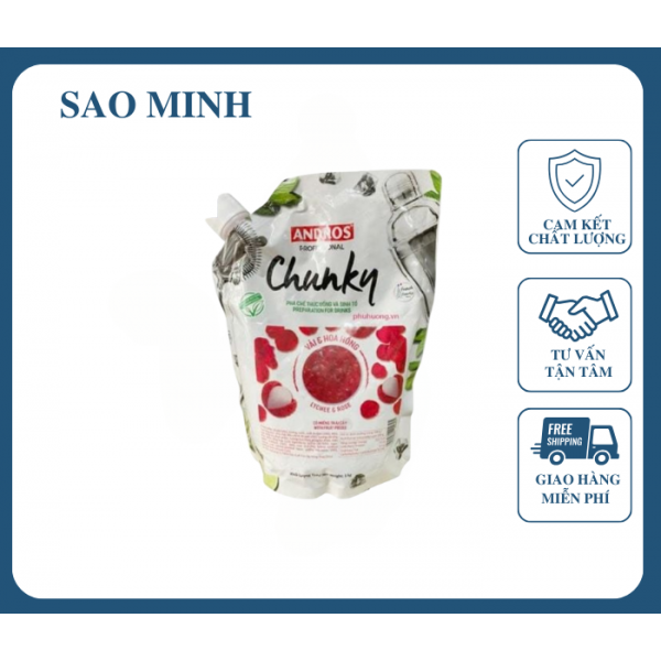 Mứt Chunky Vải Và Hoa Hồng 1kg